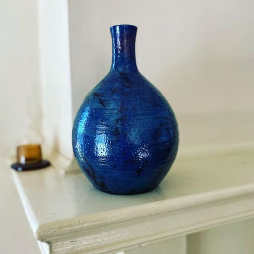 Blue Ceramic Vase | Vases & Vessels by Kingfisher Potters