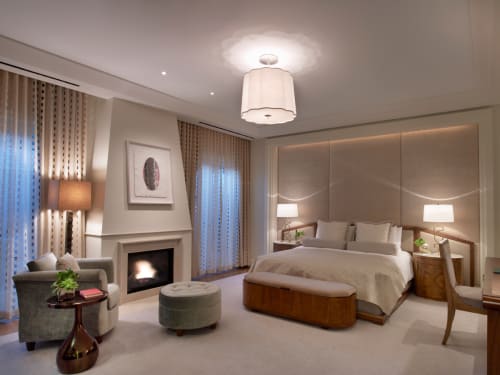 Geometric Metal Hanging Lighting By Barbara Barry Seen At The