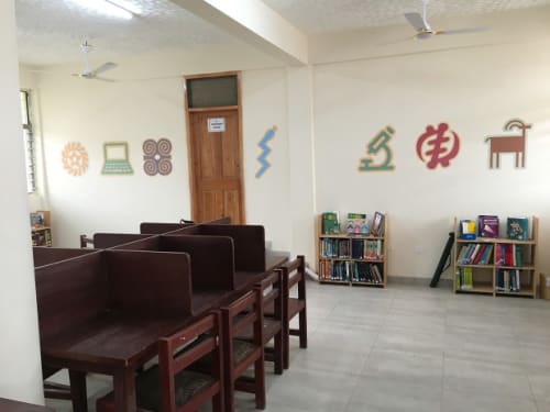 Yamoransa ICTC Library Glyphs | Murals by John Boak | Yamoransa ICTC in Yamoransa