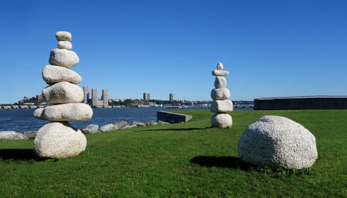 Hell Gate Cairns | Public Sculptures by Samantha Holmes | Riverside Park in New York