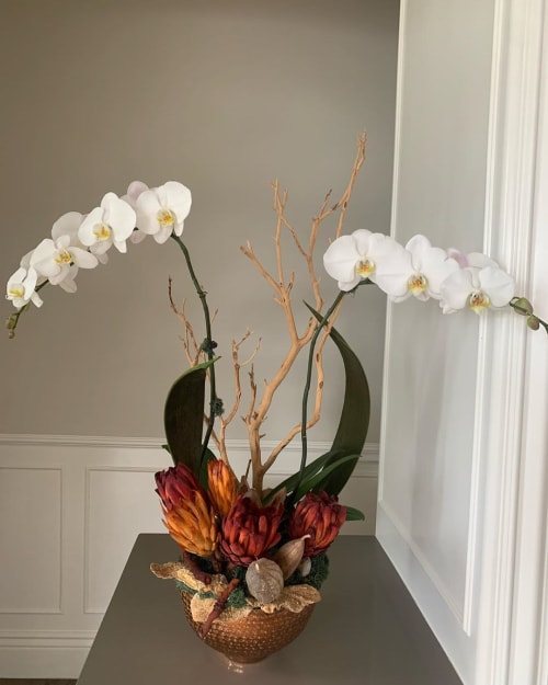 Vibrant Orchid Arrangements | Floral Arrangements by Fleurina Designs | Almaden Golf & Country Club in San Jose