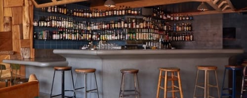 Custom Cement Bar | Tables by Wylie Price | Ramen Shop in Oakland