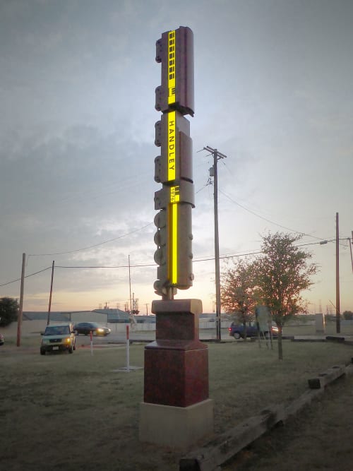 Handley Train Sculpture | Public Sculptures by John Christensen | Handley Village, Fort Worth, TX in Fort Worth