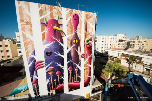 Creatures from Chiberta for the Jidar Festival 2016 | Street Murals by Nicolas Barrome