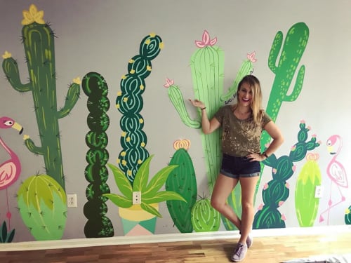 Ellie's Cactus Mural | Murals by ShammyBuns Art (SBA)