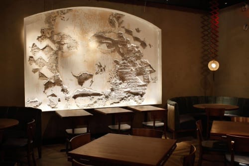 Woman's Face | Sculptures by Vhils | Vandal in New York