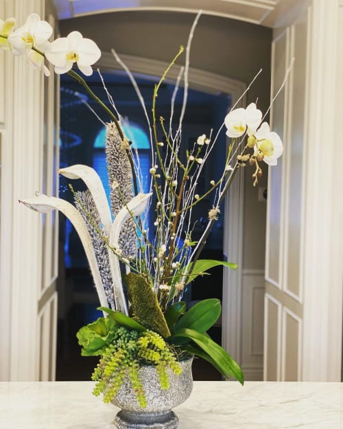 Rustic Orchid Arrangement | Floral Arrangements by Fleurina Designs