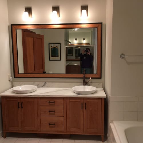 Vanity Cabinet and Mirror | Furniture by Dorset Custom Furniture