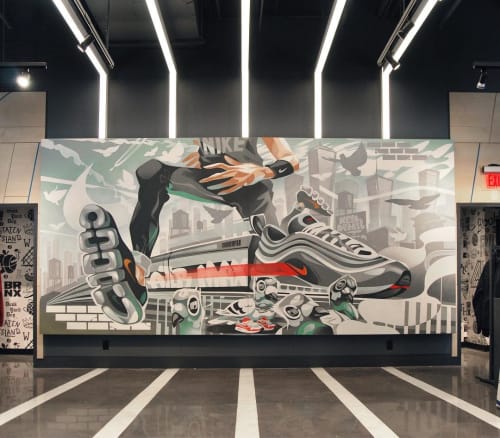 Nike Mural | Murals by Key Detail | Finish Line in Garden City