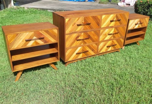 Chevron Cabinet with Side tables | Furniture by RCWOODWorks