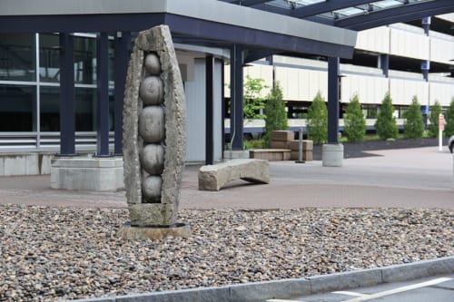 Stone Sculpture | Public Sculptures by Jesse Salisbury | Portland International Jetport in Portland