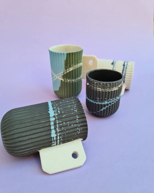 Groove Ceramic Mugs | Cups by BasicartPorcelain