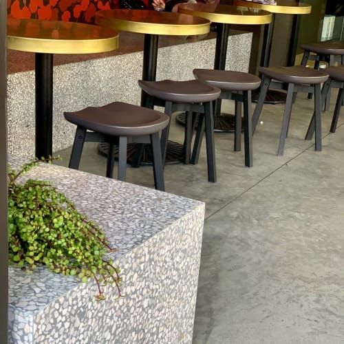 Acier Marble Chip Venice Terrazzo Slabs | Tiles by concrete collaborative | Intelligentsia Coffee (Silver Lake) in Los Angeles