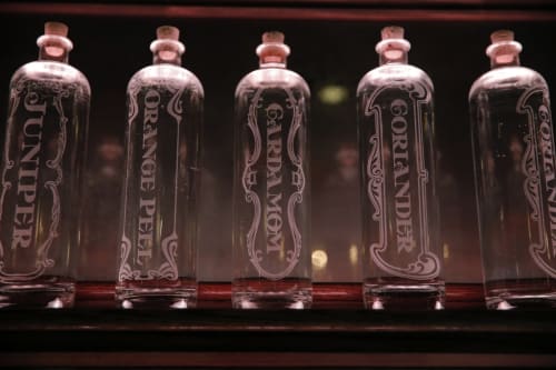 Etched distillate bottles | Flask in Vessels & Containers by Reclamation Etchworks | Whitechapel in San Francisco