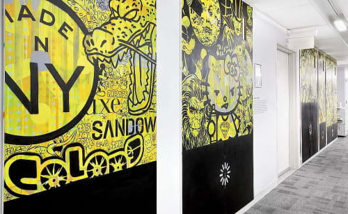 Mixed-media Murals | Murals by Speedy Graphito | Sandow in New York