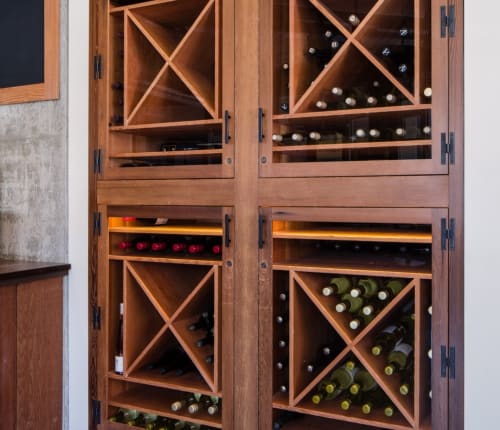 Wine Cabinetry | Furniture by Heritage Salvage | Gather in Berkeley