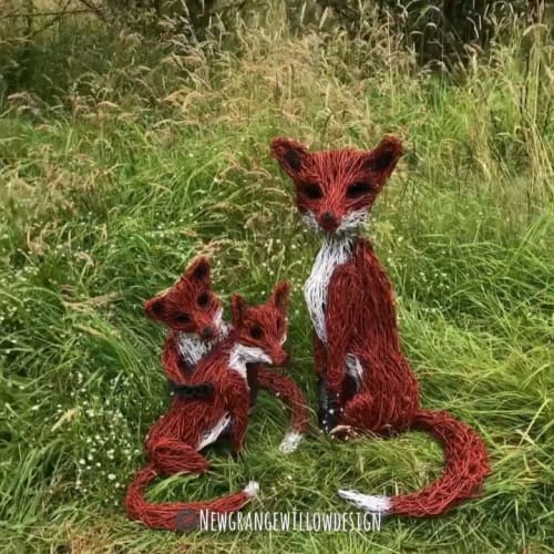Fox family | Public Sculptures by Newgrange Willow Design | Center Parcs Longford Forest in Ballymahon