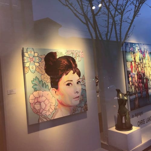 Audrey Hepburn Portrait | Paintings by Elisabetta Fantone Art | Kurbatoff Gallery in Vancouver