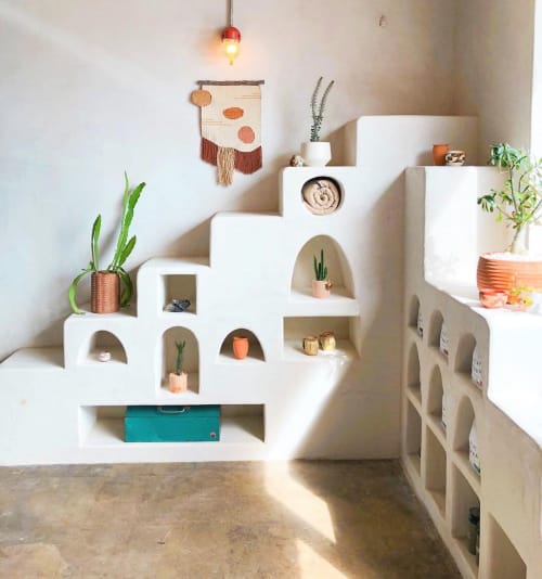 Two Sheep, Three Plants | Tapestry in Wall Hangings by Estudio Zanny | Palomino Coffee in Austin