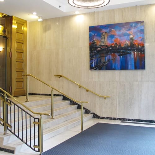 Cityscapes | Paintings by Adam O'Day Fine Art | One Post Office Square in Boston