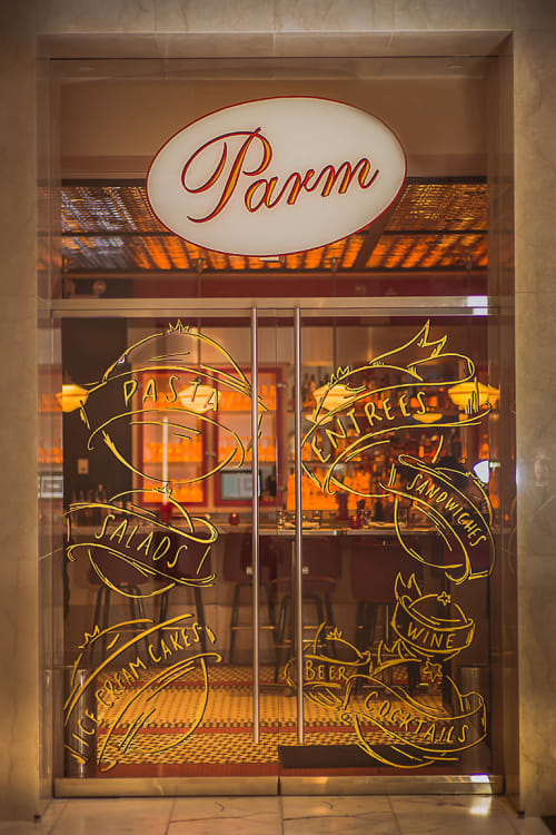 Parm Characters and Signs | Signage by Lesley Johnson | Parm Battery Park City in New York