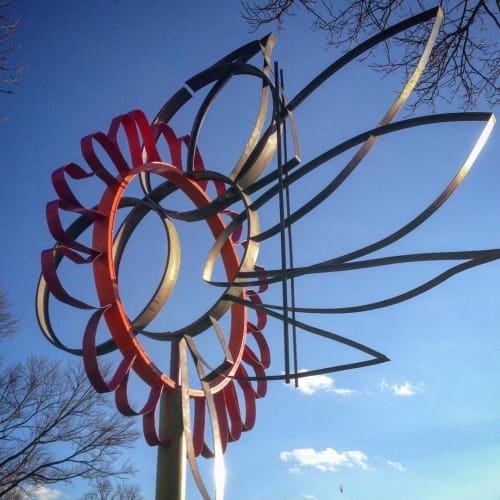Big Flower Windvane | Public Sculptures by Howard Connelly | Prince George's County: Department of Environmental Resources in Upper Marlboro