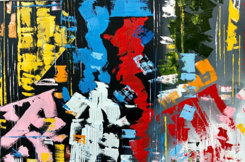 Black Chaos | Oil And Acrylic Painting in Paintings by Hugo Auler Jr. Art