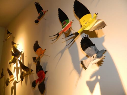 Vinyl LP Bird | Sculptures by Paul Villinski | Hotel Zetta in San Francisco
