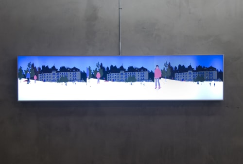 Hotel Movies | Art & Wall Decor by Kota Ezawa | UCSF Medical Center at Mission Bay in San Francisco