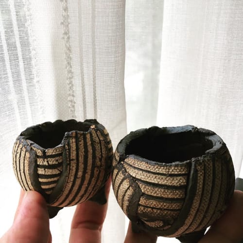 Planters (CO-15) & (CO-16) | Vases & Vessels by COM WORK STUDIO | Shichirinagahama Kikuya Shop "Wasao" in Ajigasawa