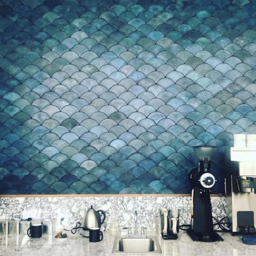 Blue Scallops | Tiles by concrete collaborative | Parallel in Minneapolis