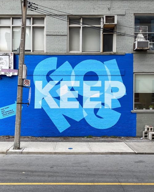 Keep Going Mural | Street Murals by Ben Johnston | Strange Love Coffee in Toronto