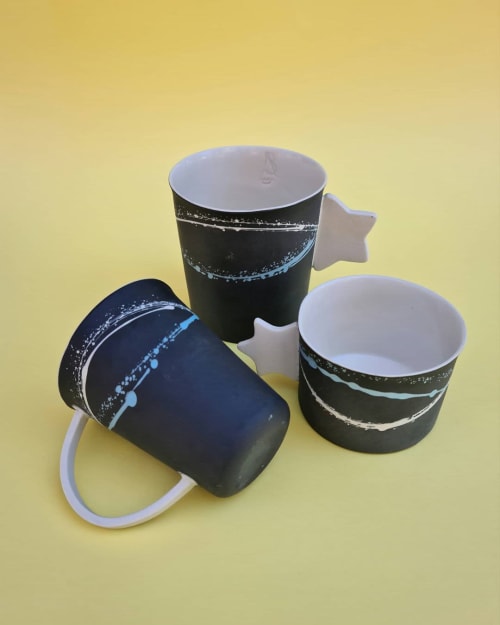 Gece Ceramic Mugs | Cups by BasicartPorcelain