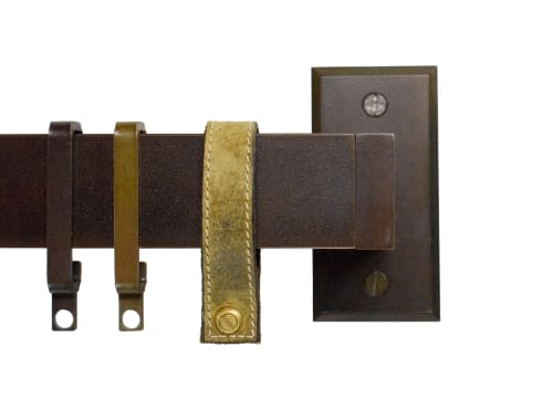 Leather Drapery Hardware By M2c Studio Seen At 196 Orchard