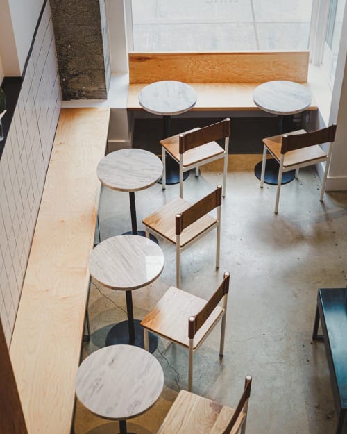 Leather Back Snack Chairs | Chairs by Amigo Modern | fruitsuper in Seattle