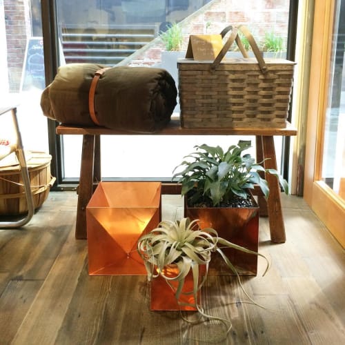 Copper Origami Planters | Vases & Vessels by Trey Jones Studio | 1424 11th Ave in Seattle