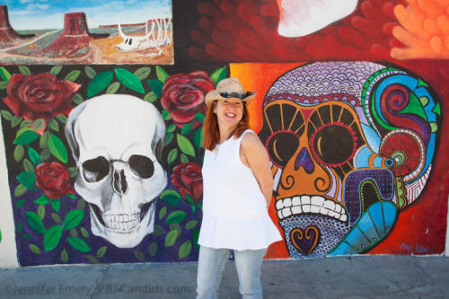 Vivid Skull | Murals by Alexandra Kube | Mercado Hollywood in Los Angeles