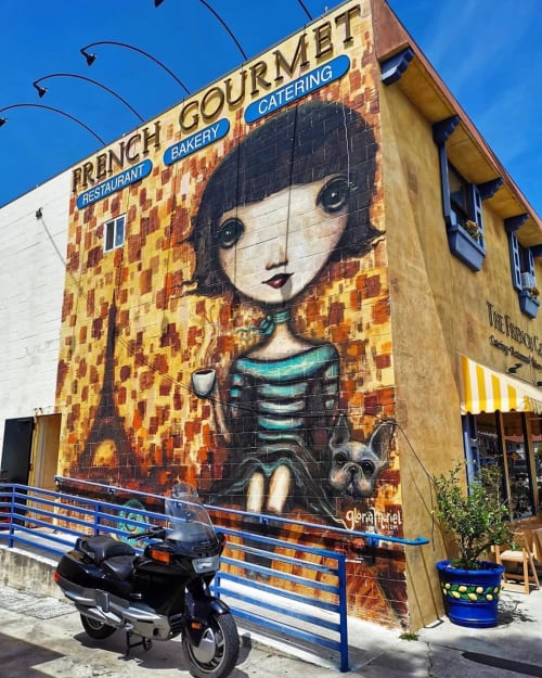 The French Gourmet Mural | Street Murals by Gloria Muriel | The French Gourmet in San Diego
