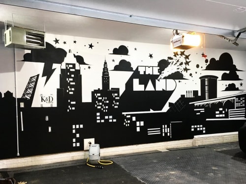 Cleveland and Skyline Mural | Murals by Tim Carmany