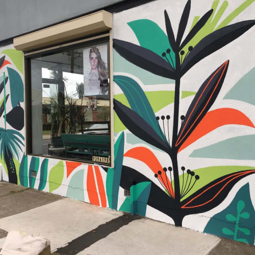 Artwork Mural | Murals by Sarah Allen | Rex Hairdressers in West Footscray