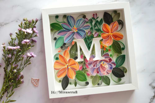 Customizable Quilled Monogram | Paintings by Swapna Khade