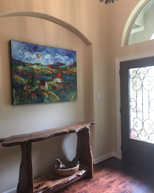 Happy Houses Painting | Mixed Media by Elaine Lanoue