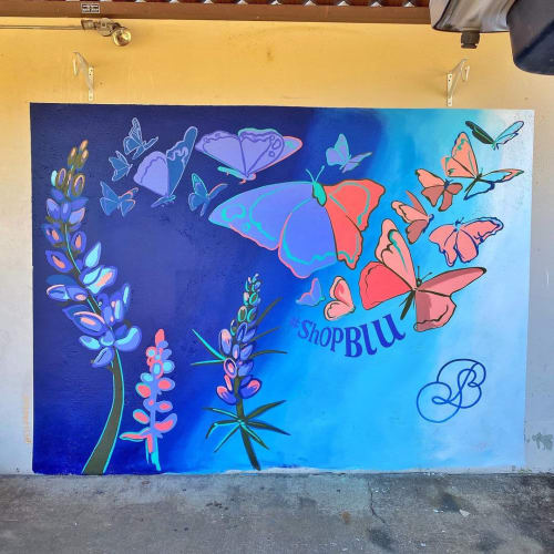 Butterfly Art | Murals by Ello Artist | Blu Spero in Baton Rouge