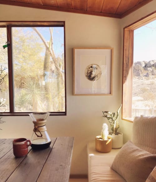 Pink Sands Moon | Watercolor Painting in Paintings by Stella Maria Baer | The Joshua Tree Hacienda in Joshua Tree