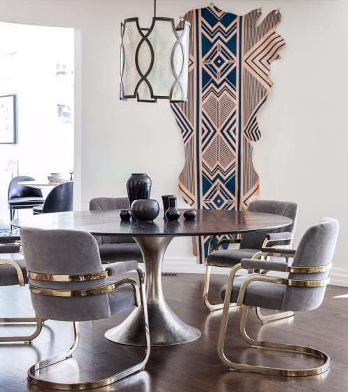 Geometric Cowhide | Wall Hangings by AVO (Brit Kleinman) | Private Residence, Nashville, Tennessee in Nashville