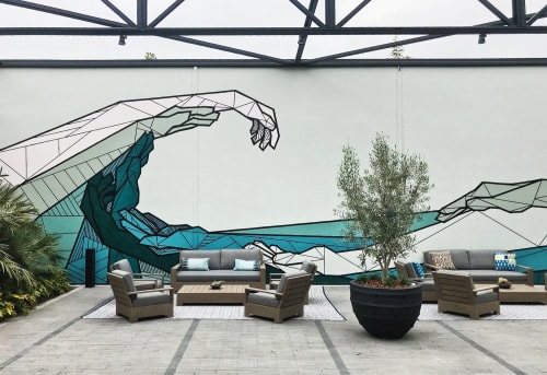 Flow | Murals by Allison Kunath | 555 aviation in El Segundo