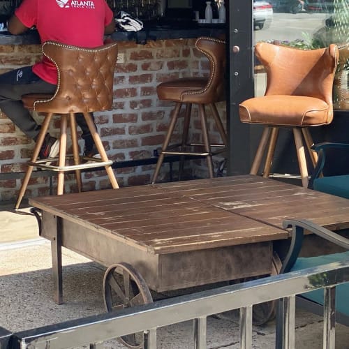 Button Tufted Cowboy Bar Stool | Chairs by Richardson Seating Corporation | My Place in Chicago