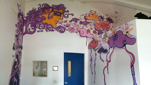 “Fillmore Room” | Murals by Liza Fishbone | School of Rock San Ramon in San Ramon
