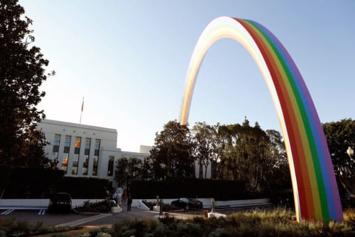 Rainbow | Sculptures by Tony Tasset | Sony Pictures Studios in Culver City
