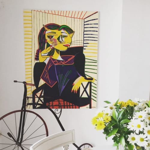 Dora Caat Portrait | Paintings by Sol Felpeto | Private Residence - Málaga, Spain in Marbella